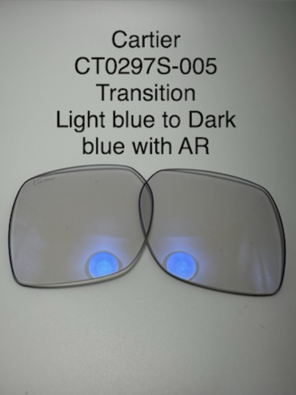 Cartier CT0297 005 Square Transition Sunglasses Replacement Lenses 57mm with AR